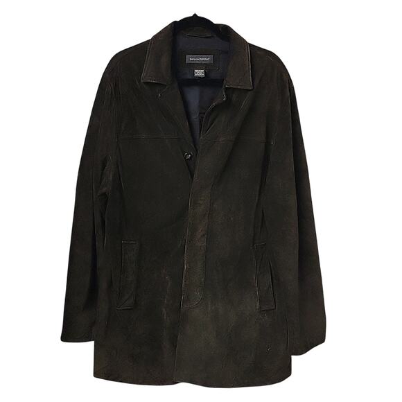 Banana Republic Mens Brown Suede Leather Jacket Size Large - Picture 1 of 10